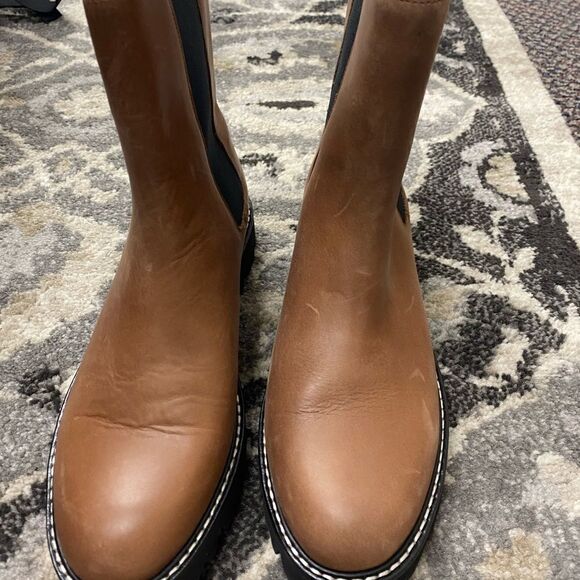 J. Crew Gwen lug-sole high-shaft Chelsea boots in leather Item BA187* - Picture 6 of 8